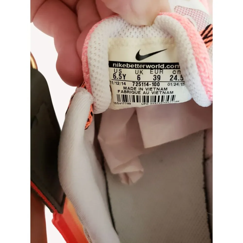 Y2K Aesthetic Nike Free 5.0 White Pink Running Shoes Youth 6.5Y / Women's 8 NICE